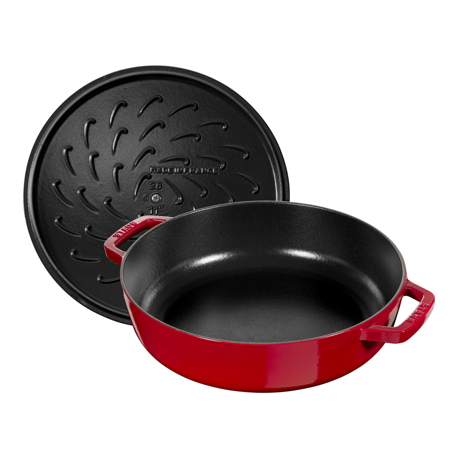 Čuguna dziļā panna 28cm STAUB Braisers Chistera Saute ar vāku