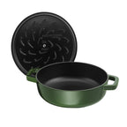 Cast iron deep frying pan 28cm STAUB Braisers Chistera Saute with lid