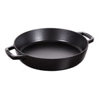 STAUB  čuguna panna ar diviem rokturiem 26 cm, melna