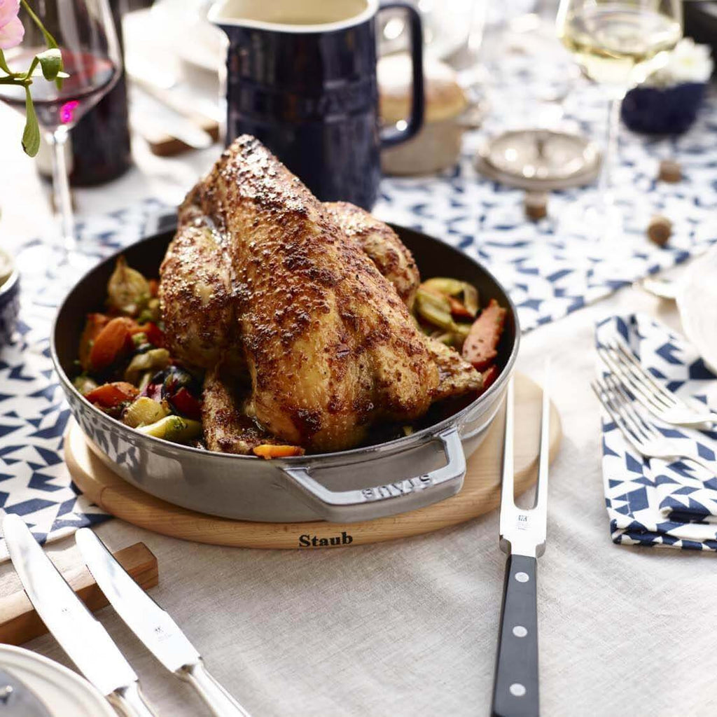 STAUB Patelnia żeliwna z dwoma uchwytami 26 cm, grafitowy