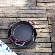 STAUB Patelnia żeliwna z dwoma uchwytami 26 cm, grafitowy