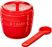 Cukurtrauks STAUB Ceramique 9cm ar karotīti, sarkans