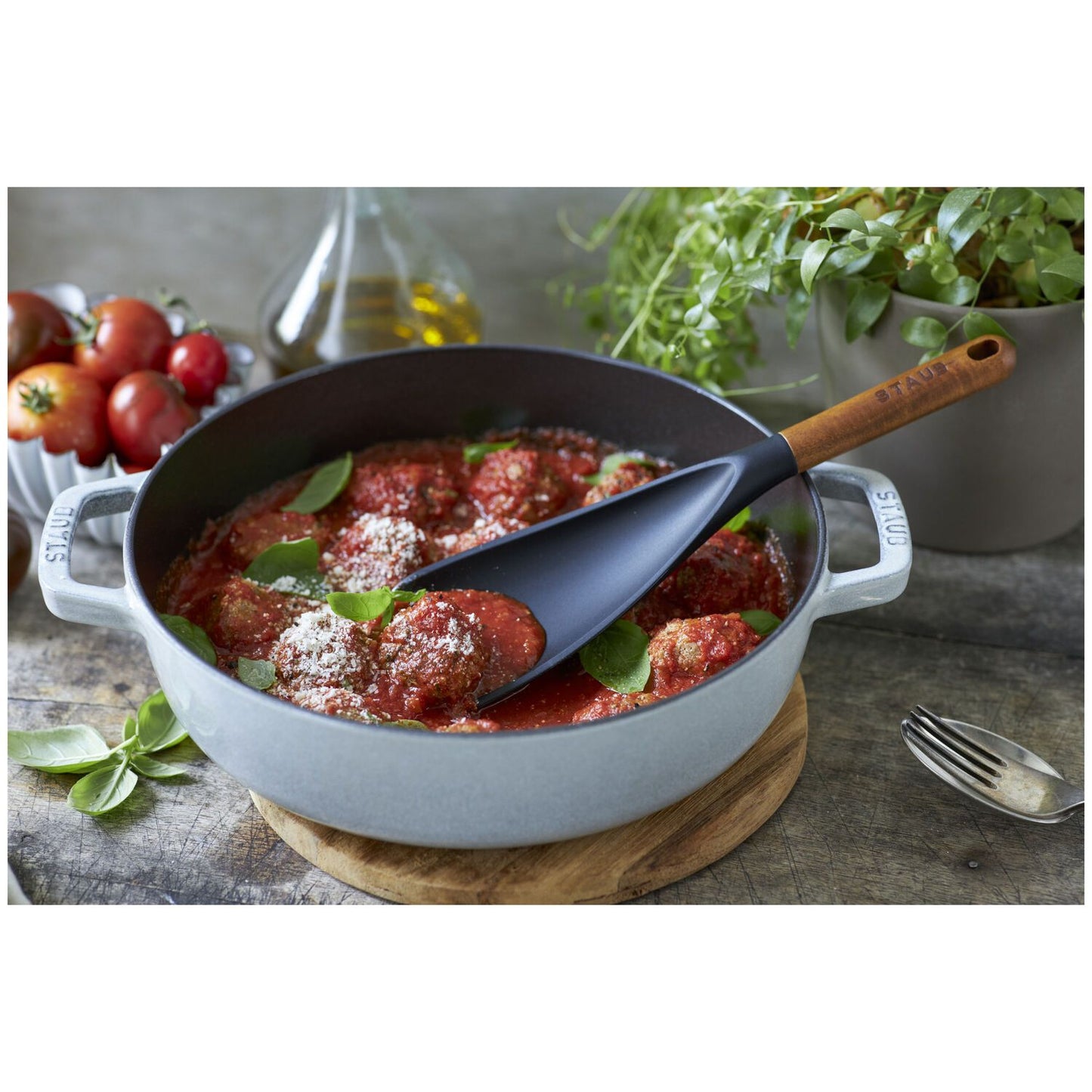 Silikona multifunkcionāla virtuves karote - lāpstiņa STAUB 30 cm