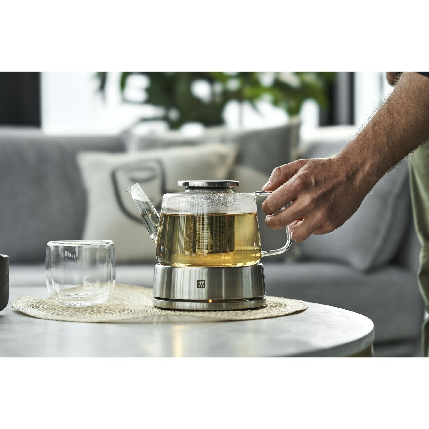 Stikla tējas uzlejamā kanna ar sildītāju Zwilling Sorrento 800ml
