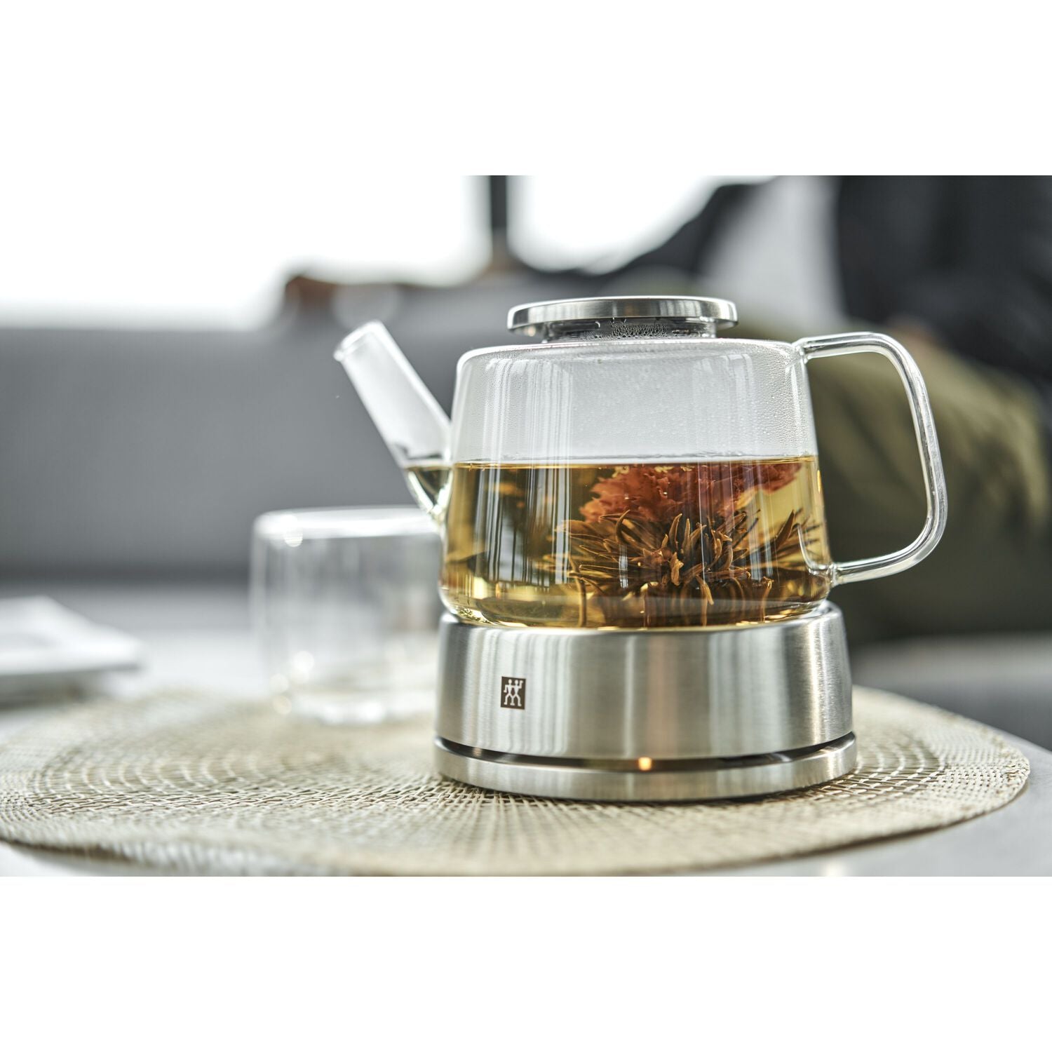 Stikla tējas uzlejamā kanna ar sildītāju Zwilling Sorrento 800ml