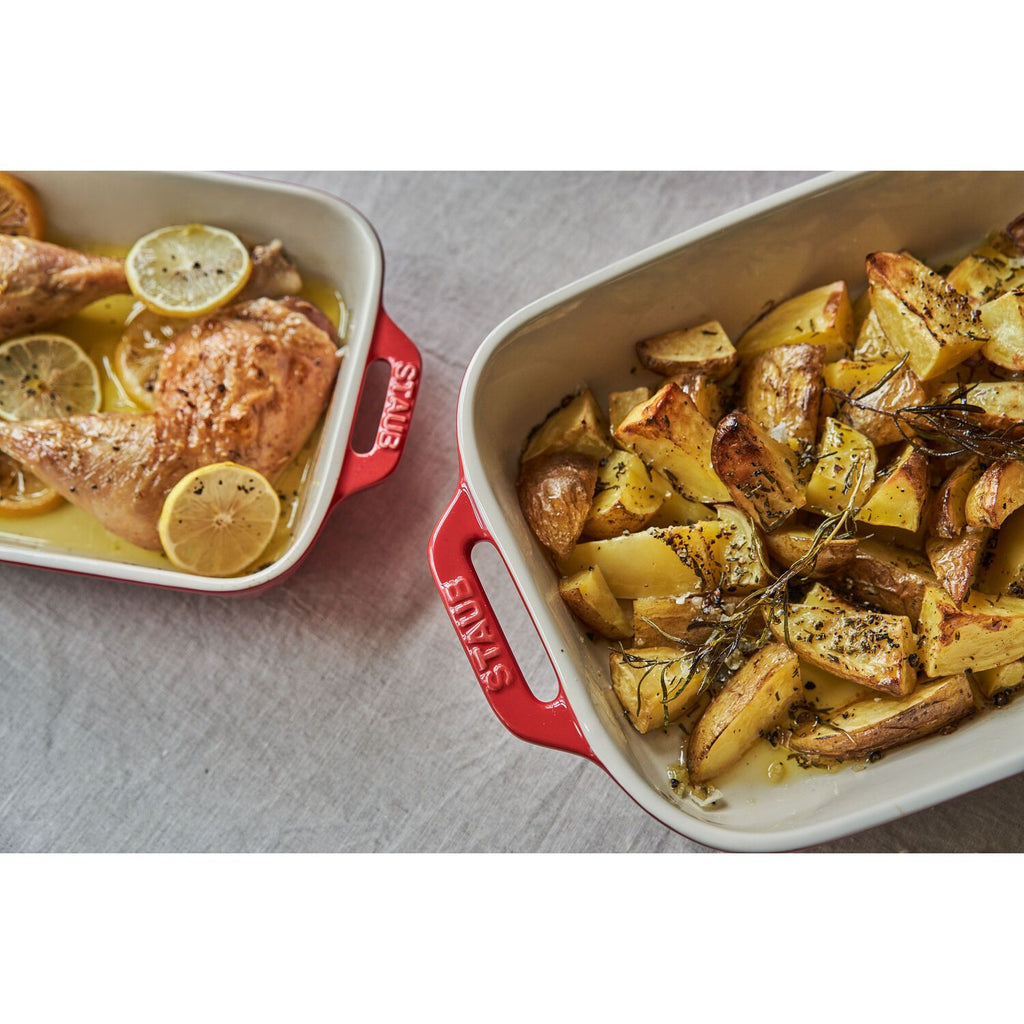 Taisnstūrveida cepeškrāsns trauks 34 x 24 cm STAUB Ceramique 4.5L, keramikas