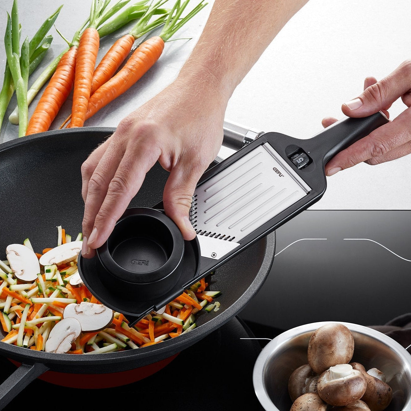 Salmiņu rīve un šķēlētājs 2in1 GEFU VIOLI® 2.0