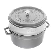Cast iron pot STAUB LA COCOTTE complete with steaming sieve 3.8L