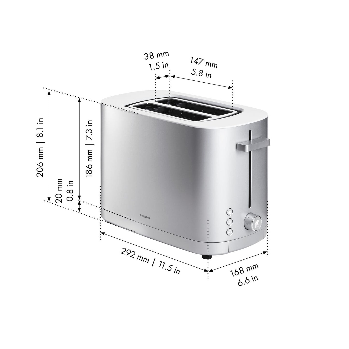 Tosteris ZWILLING ENFINIGY 1000W ar maizīšu resti