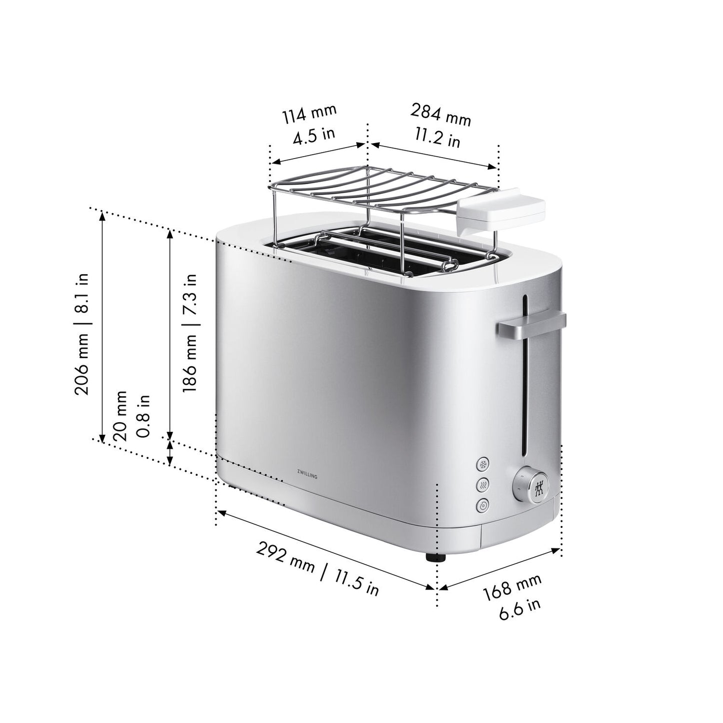 Tosteris ZWILLING ENFINIGY 1000W ar maizīšu resti