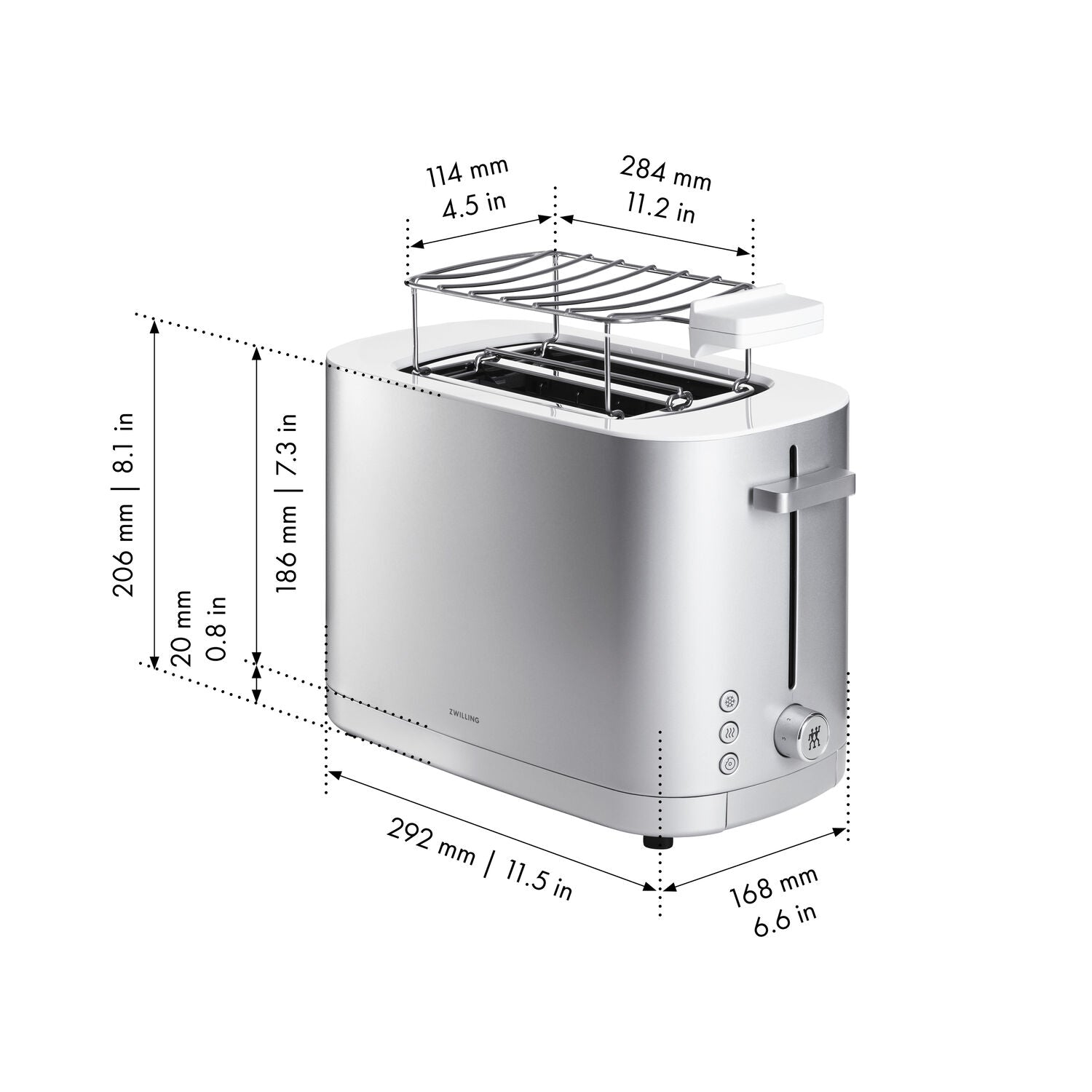 Tosteris ZWILLING ENFINIGY 1000W ar maizīšu resti
