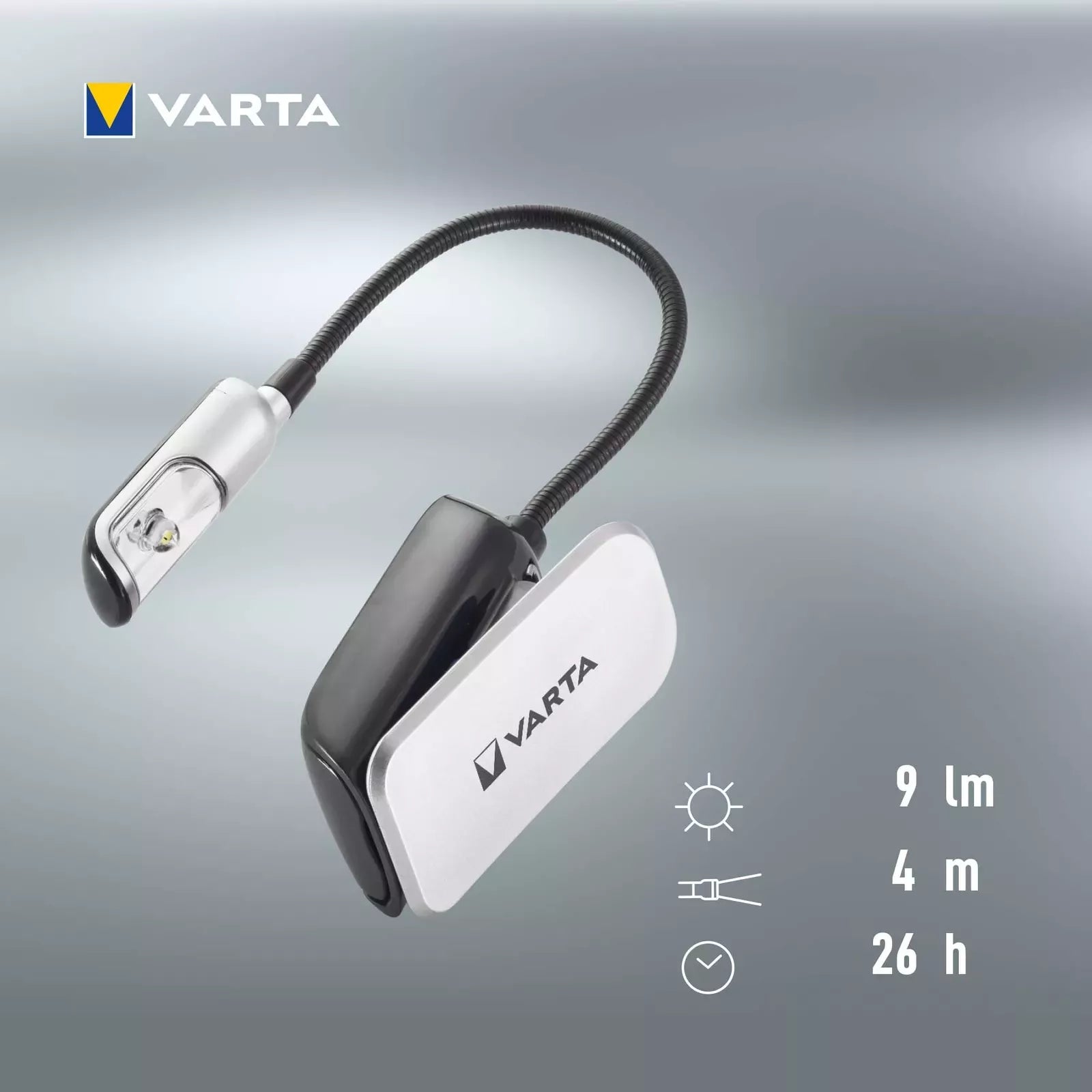 LED lampa ar klipsi lasīšanai VARTA LED BOOK LIGHT
