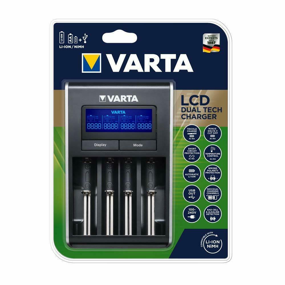 Bateriju (Accu) lādētājs VARTA LCD Dual Tech Li-ion/NiMH