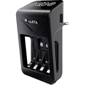Lādējamā ierīce LCD PLUG+ VARTA 4XAA 2100mAh, AA, AAA un 9V.