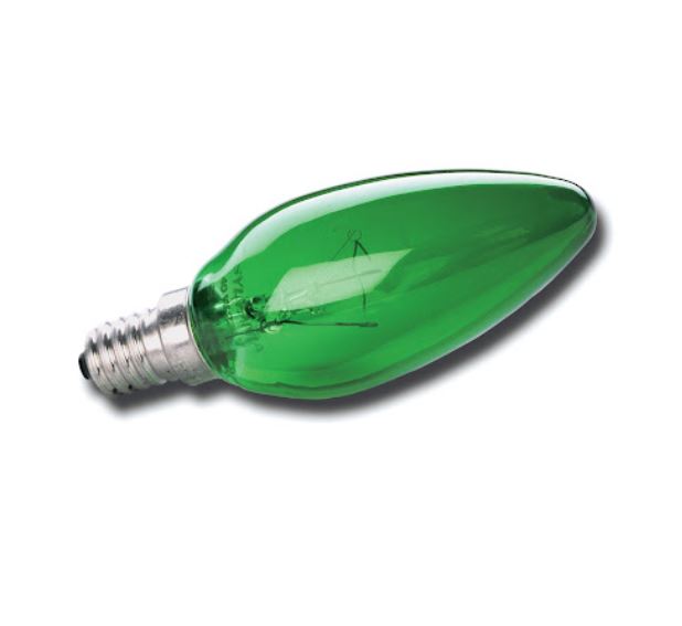 Spuldze Sylvania Kerzen 40W E14 zaļa