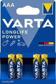 Baterijas VARTA LONGLIFE POWER Alkaline AAA 4gb.