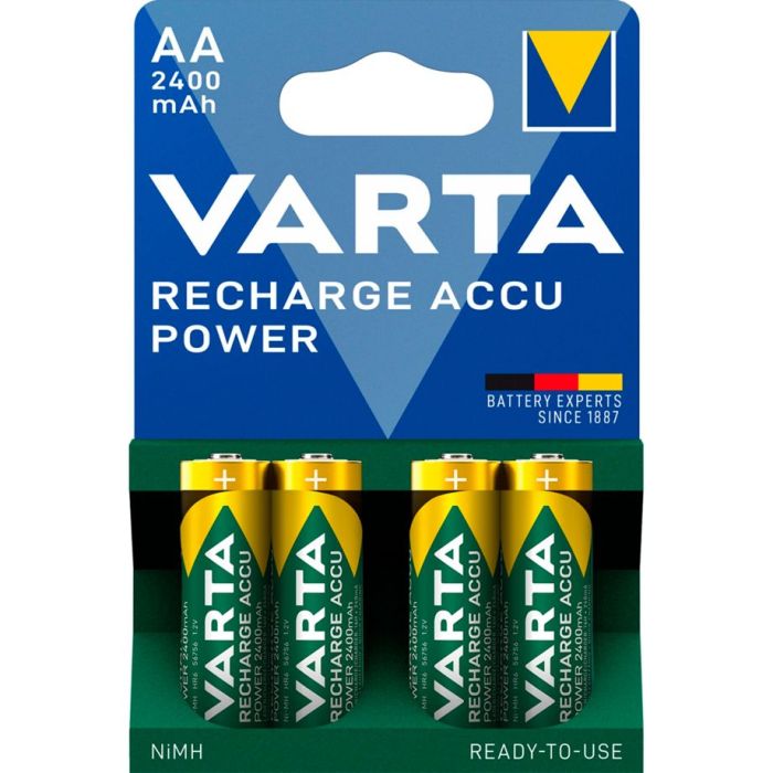 Baterijas lādējamas AA VARTA Recharge Accu Power 2400mAh, 4gab.