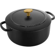 Čuguna sautējamais katls ar vāku Ballarini BELLAMONTE 2.6l melns