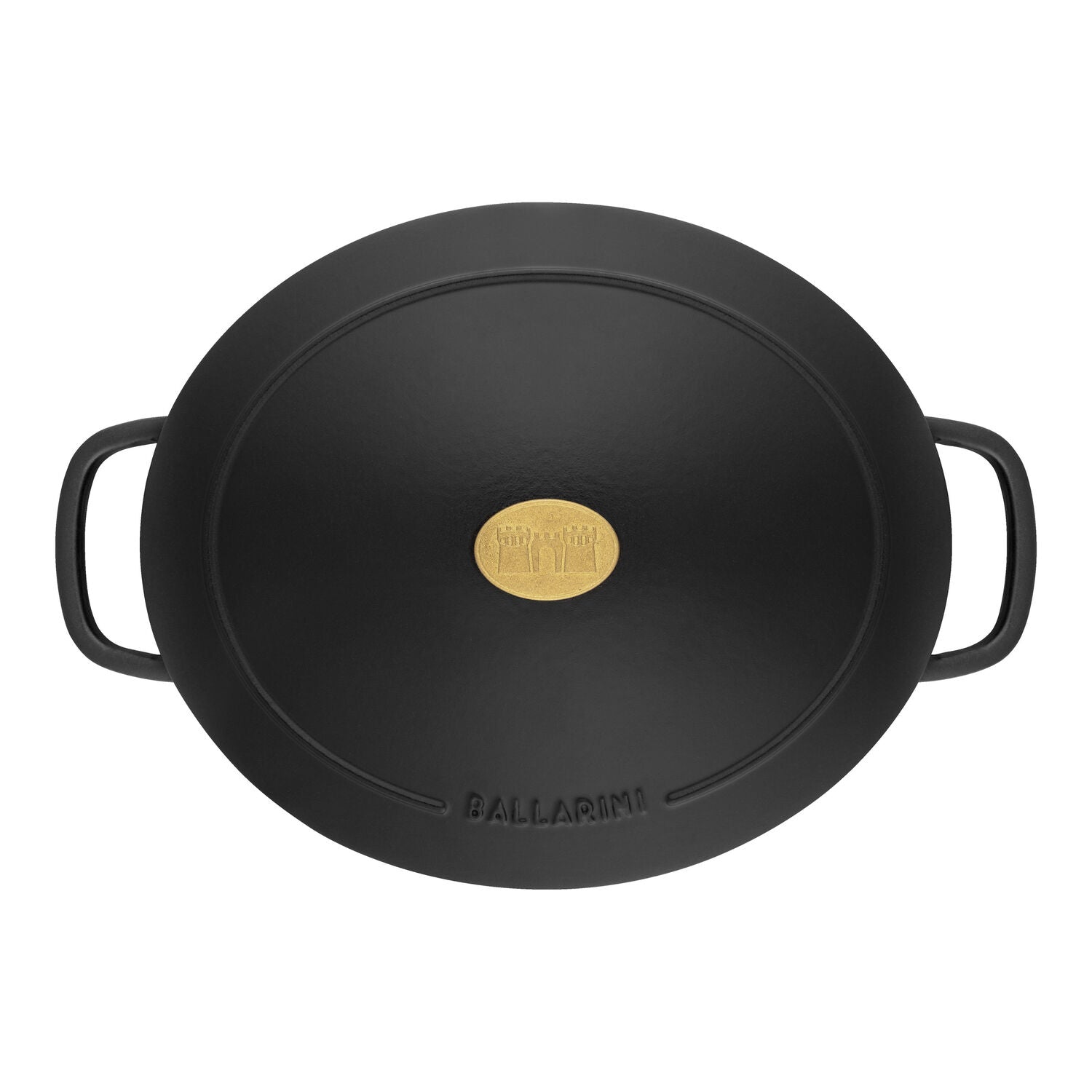 Čuguna sautējamais katls ar vāku 2.20L Ballarini BELLAMONTE melns, ovāls