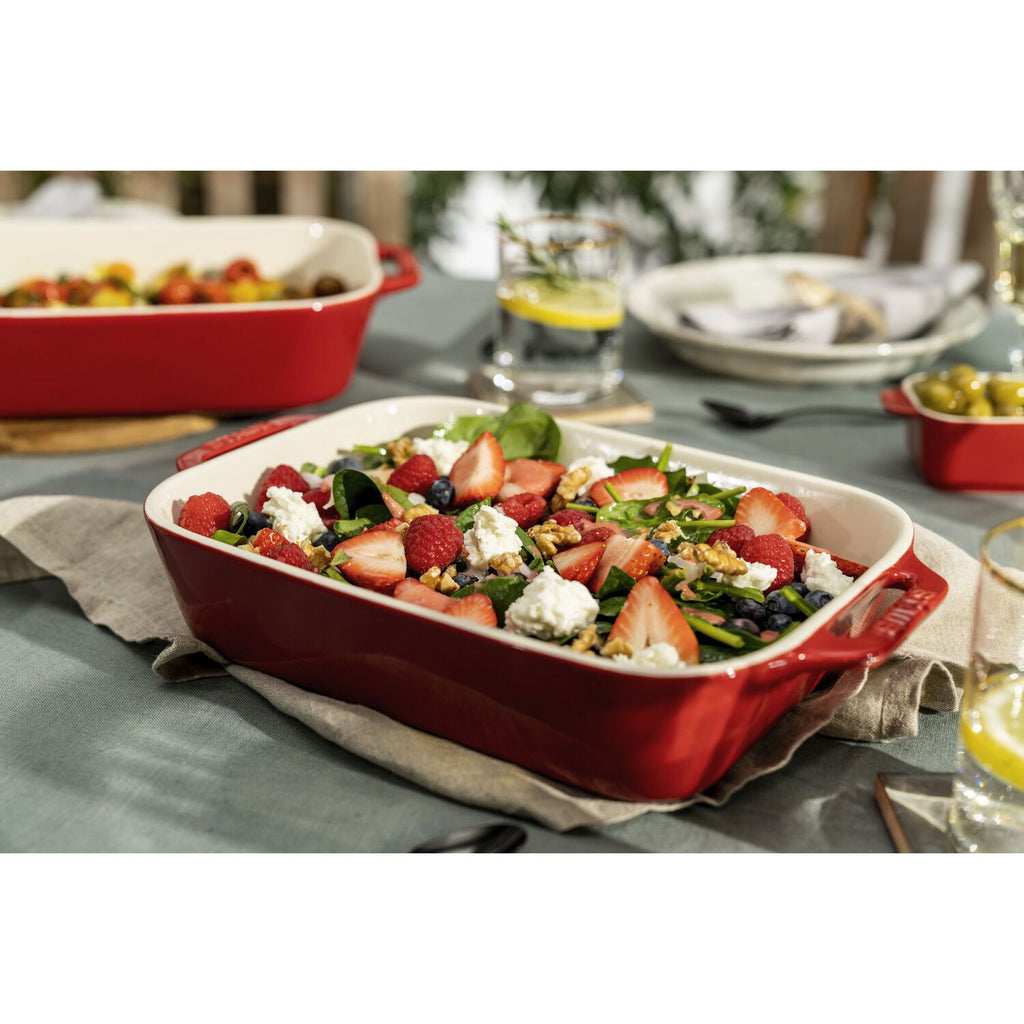 Taisnstūrveida cepeškrāsns trauks 34 x 24 cm STAUB Ceramique 4.5L, keramikas