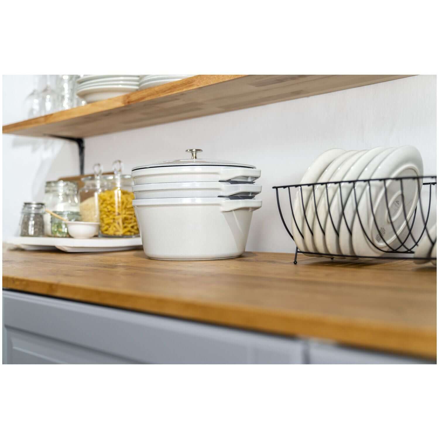 Čuguna katla, dziļās pannas un pannas komplekts Staub Stackable 24cm