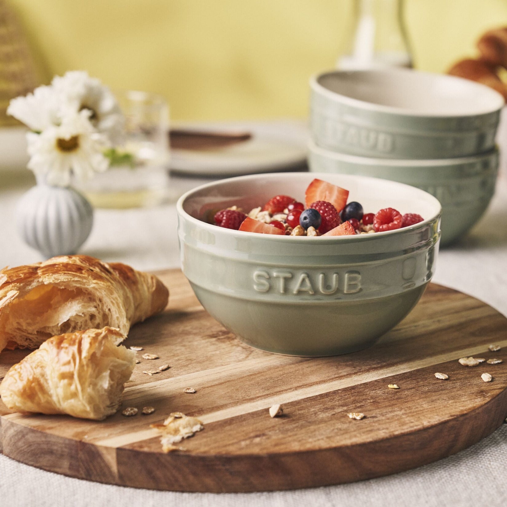 Keramikas bļodiņas STAUB Ceramique 12cm, 4gab. eikaliptu zaļas