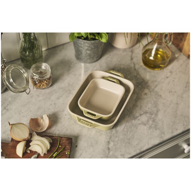 STAUB Ceramic Baking Dish Set in Green | Baking dishes for lasagna and casseroles