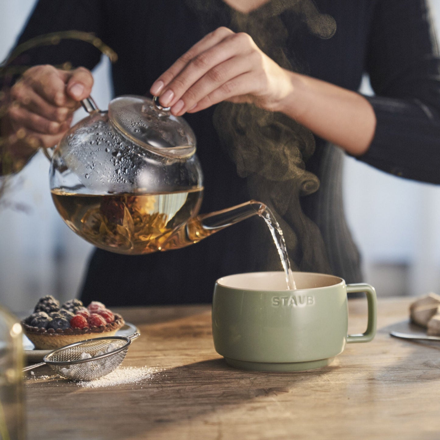 Keramikas krūze 500ml STAUB Ceramique, eikaliptu zaļa