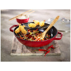 Čuguna WOK panna 30cm STAUB Specialities, ar vāku