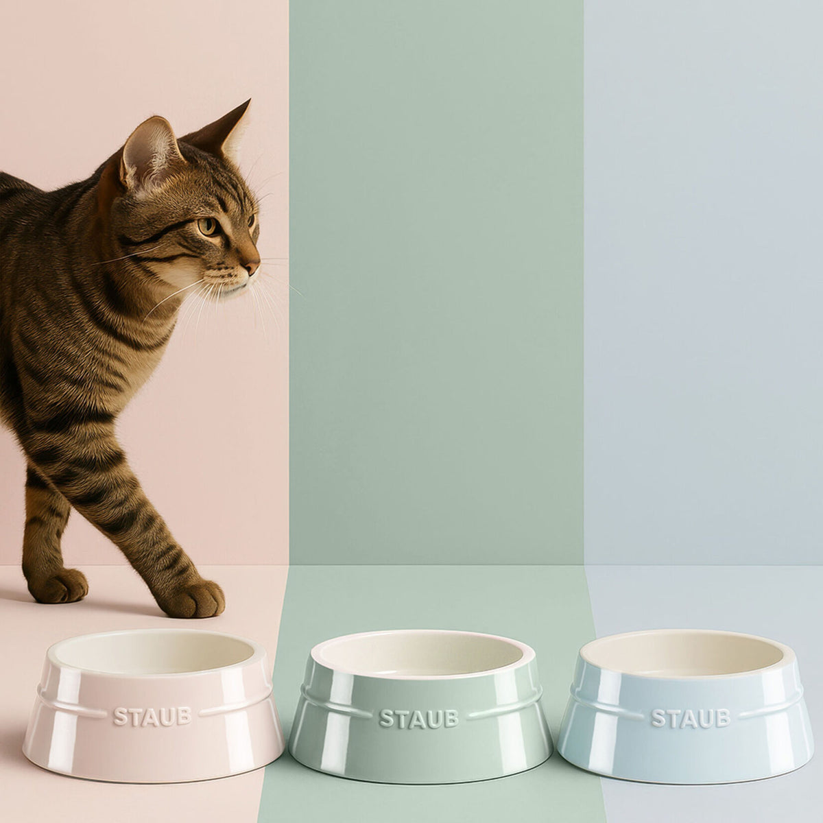 STAUB Ceramic bowl for cat or small dog 400 ml | Light blue