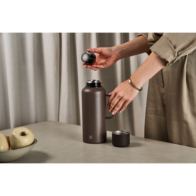 ZWILLING THERMO PLUS thermos bottle 1200 ml grey | Thermos for tea and coffee