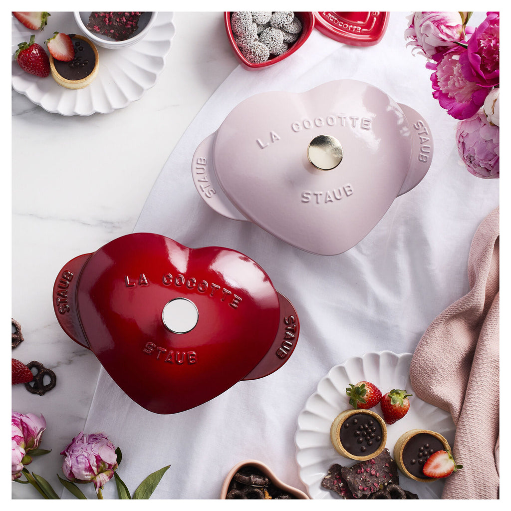 STAUB SPECIAL COCOTTE sirds formas čuguna katls 20cm, rozā