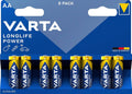 Baterijas VARTA Longlife Power Alkaline AAA 1.5V, 8gab.