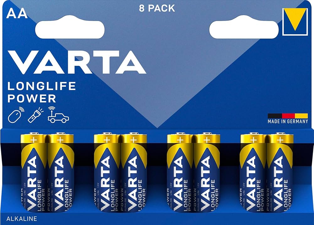 Baterijas VARTA Longlife Power Alkaline AAA 1.5V, 8gab.