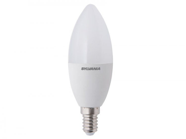 LED spuldze Sylvania svecīte Frosted E14 8W 806lm 2700K