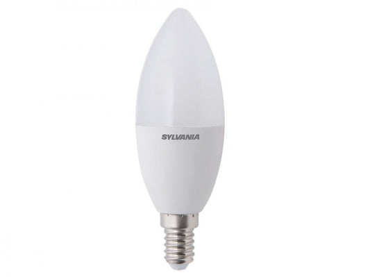 LED spuldze Sylvania svecīte Frosted E14 8W 240V 806lm 2700K 0028334