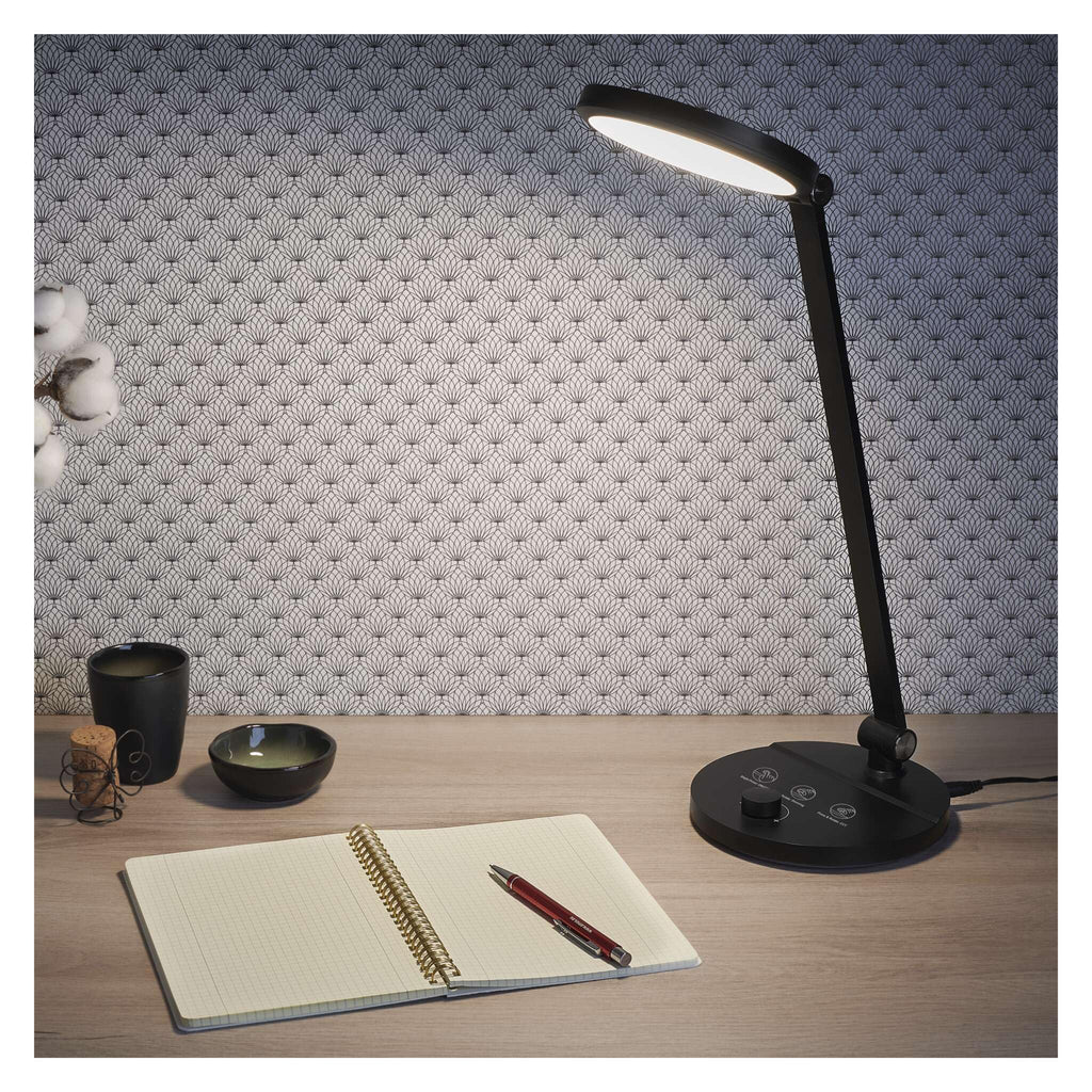 LED galda lampa EMOS CHARLES 7.6W 550lm IP20 3K/4K/6K melna