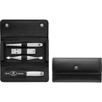 ZWILLING Premium manikīra un pedikīra komplekts 4 gab., melnā ādas maciņā