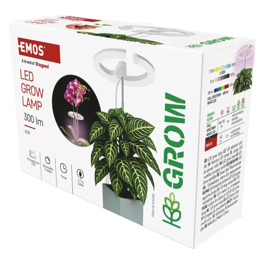 LED augu lampa ar taimeri un dimmeri, pilnspektra, 39 diodes, EMOS