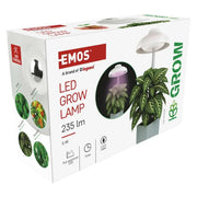LED plant grow light with timer, full spectrum, 15 diodes, 5W 235lm EMOS