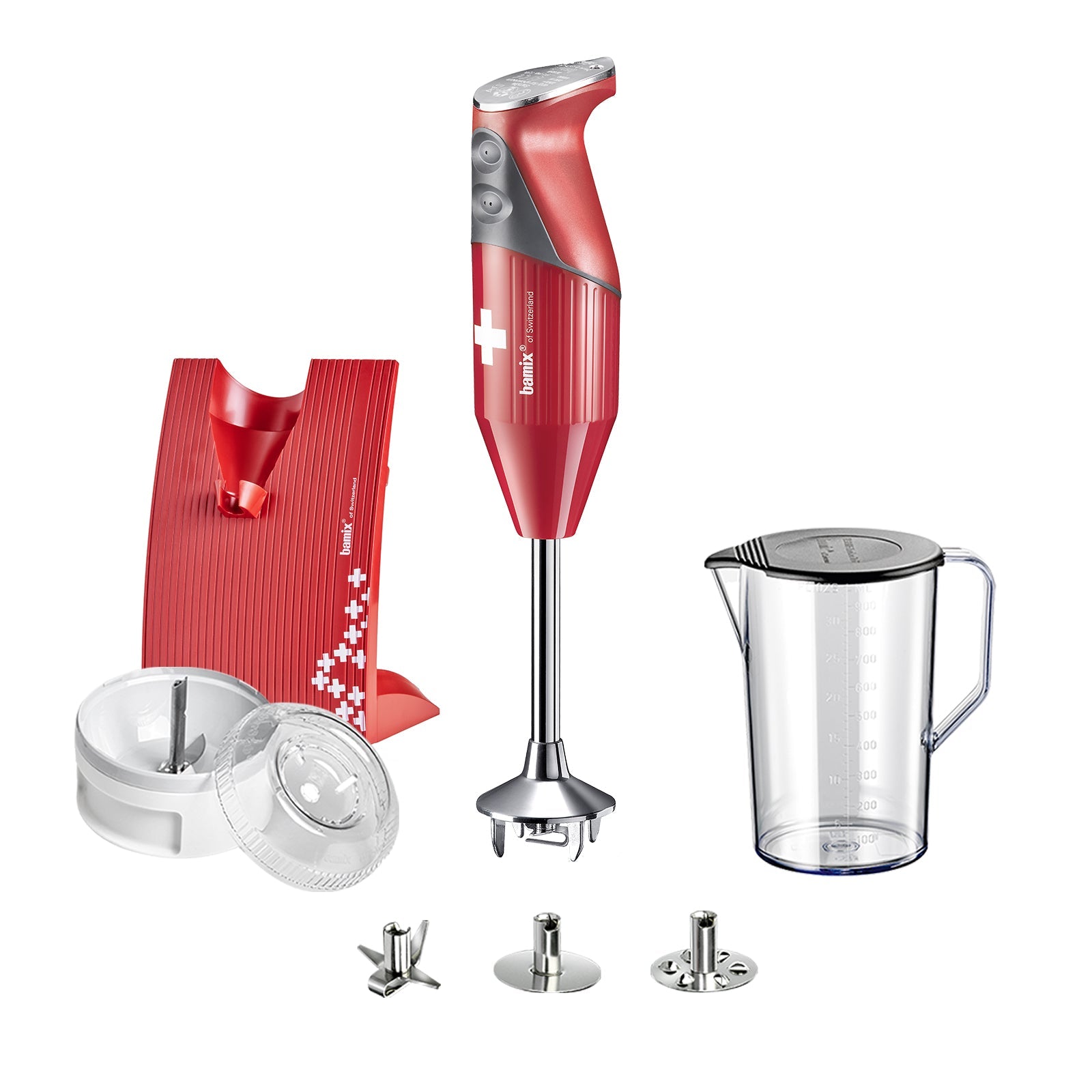 BAMIX Swissline M200 RED Cross blendera komplekts