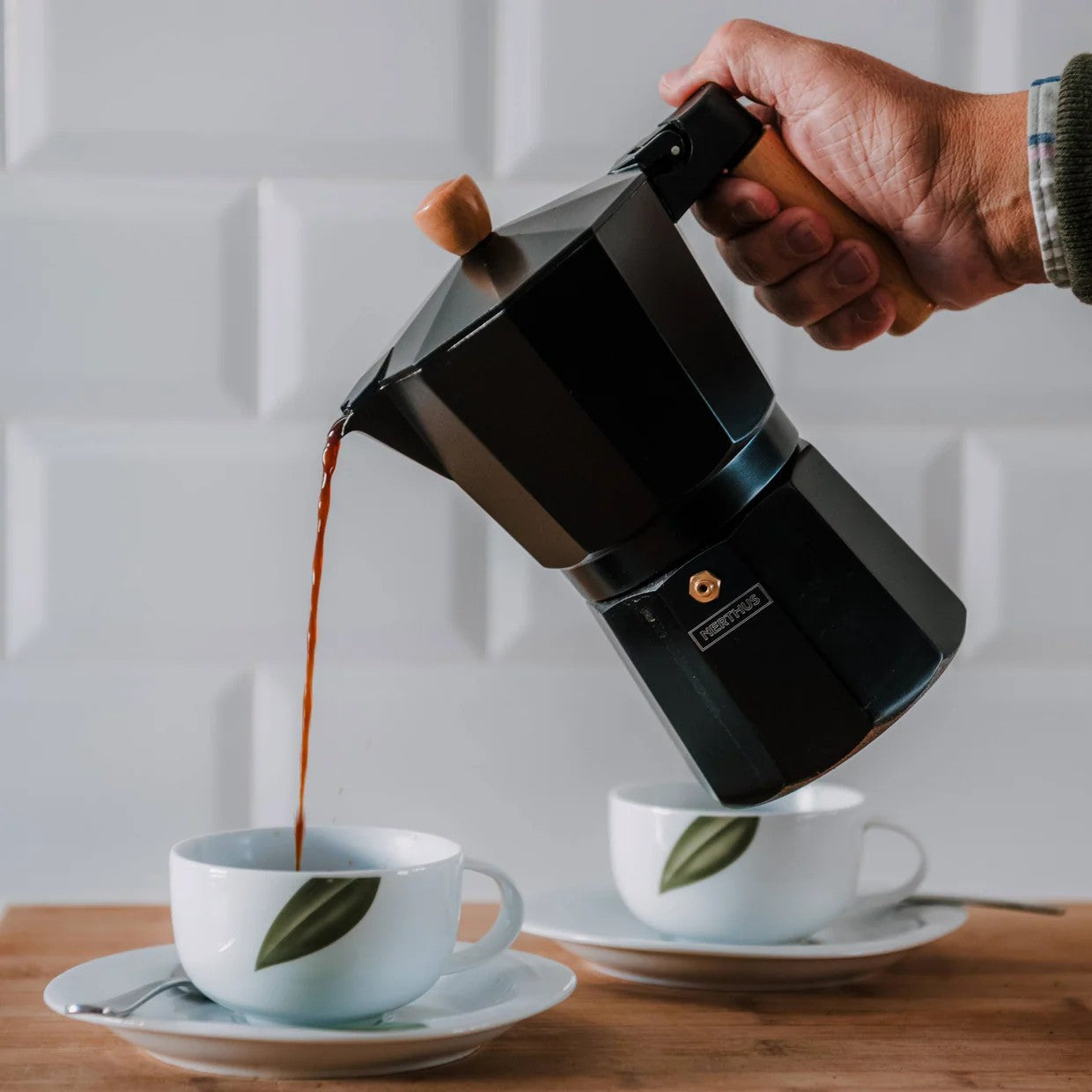 Indukcijas moka kafijas kanna melna | 6 tasītēm