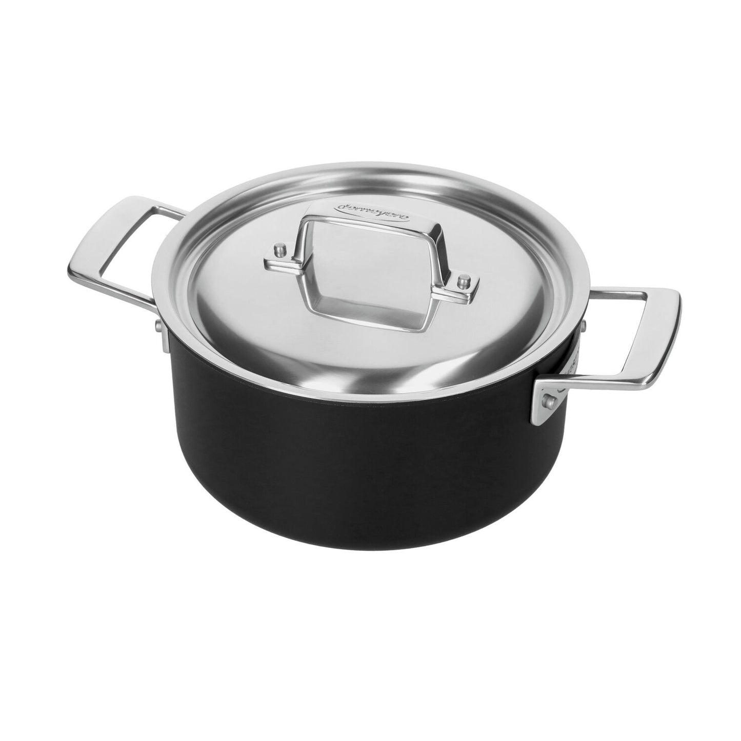 Nerūsējošā tērauda kalts 2.2L DEMEYERE Black 5 indukcijai 18cm
