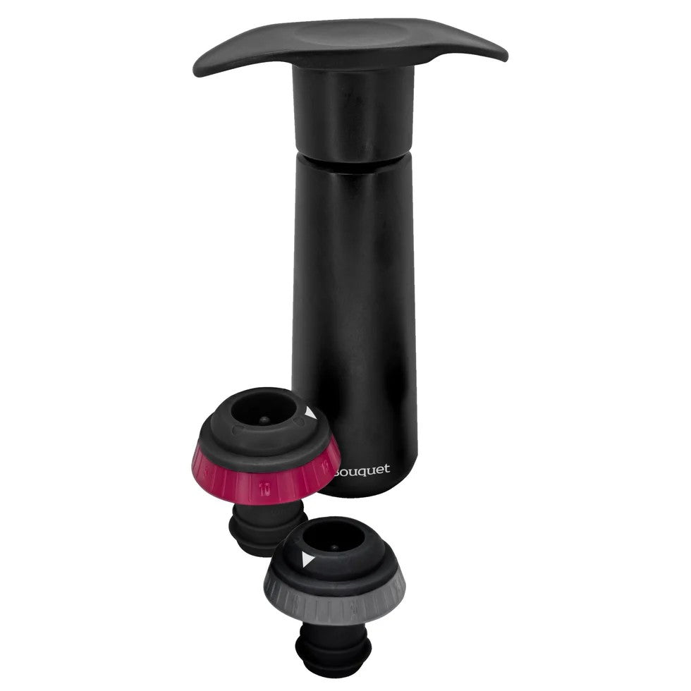 Vin Bouquet Wine Vacuum Pump with Click Indicator and Stoppers