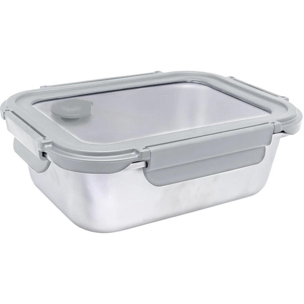 Nerthus Stainless Steel Food Container 1700ml with Glass Lid