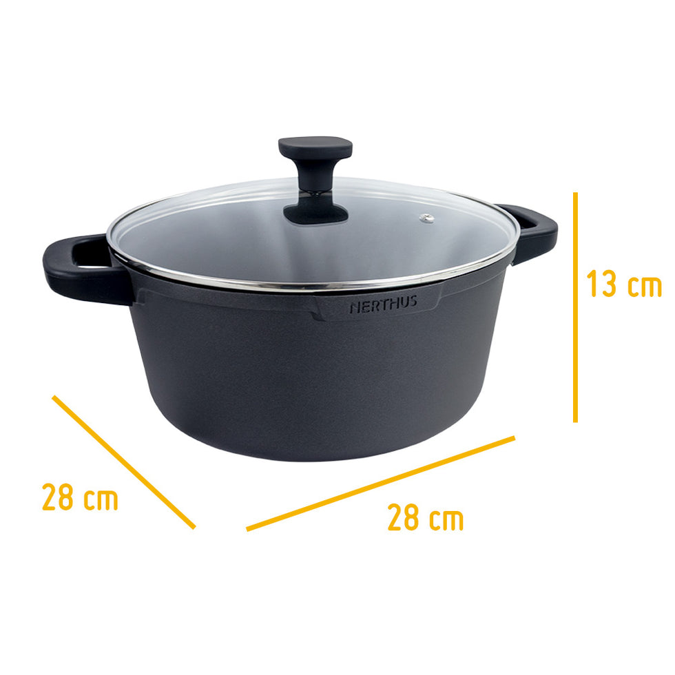Nerthus katls ar vāku Quantanium Induction 28cm