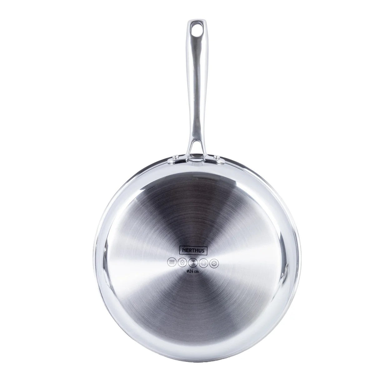Nerthus 3 slāņu nerūsējošā tērauda panna 24cm | Full Induction