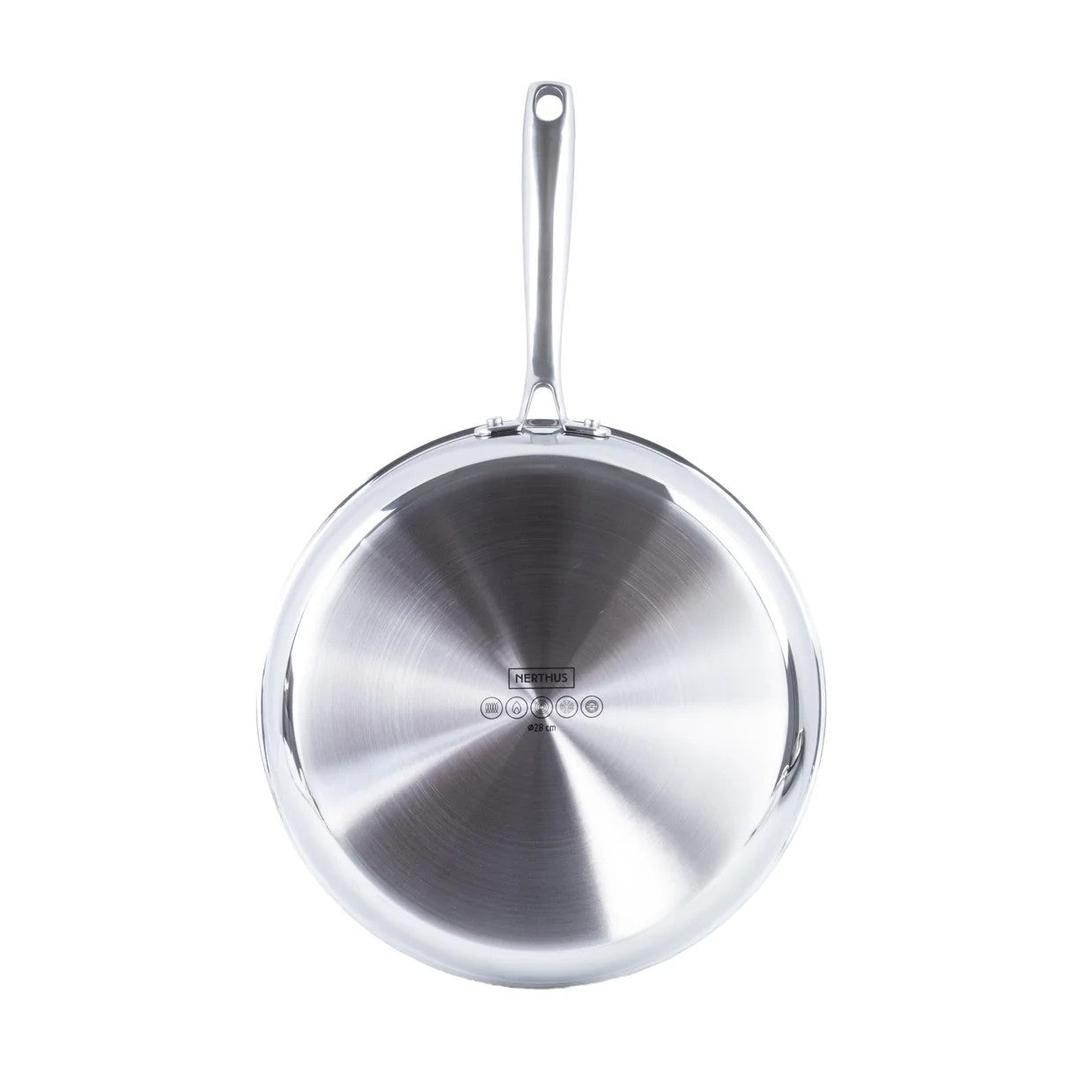 Nerthus 3 slāņu nerūsējošā tērauda panna 28cm | Full Induction
