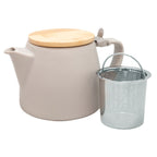 Nerthus porcelāna tējkanna ar sietiņu, 500 ml, pelēka