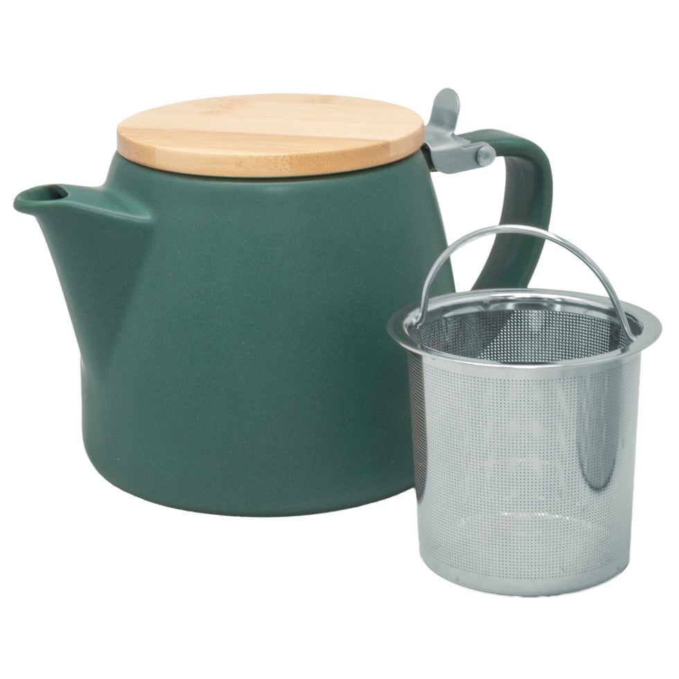 Nerthus porcelāna tējkanna ar sietiņu, 500 ml, zaļa